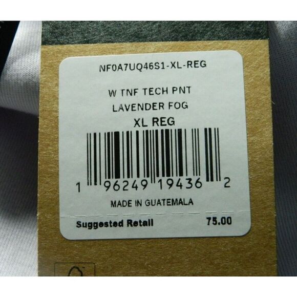 North Face Jogging Size X-Large Women’s Purple TNF Tech Pants Lavender Fog - Picture 13 of 13